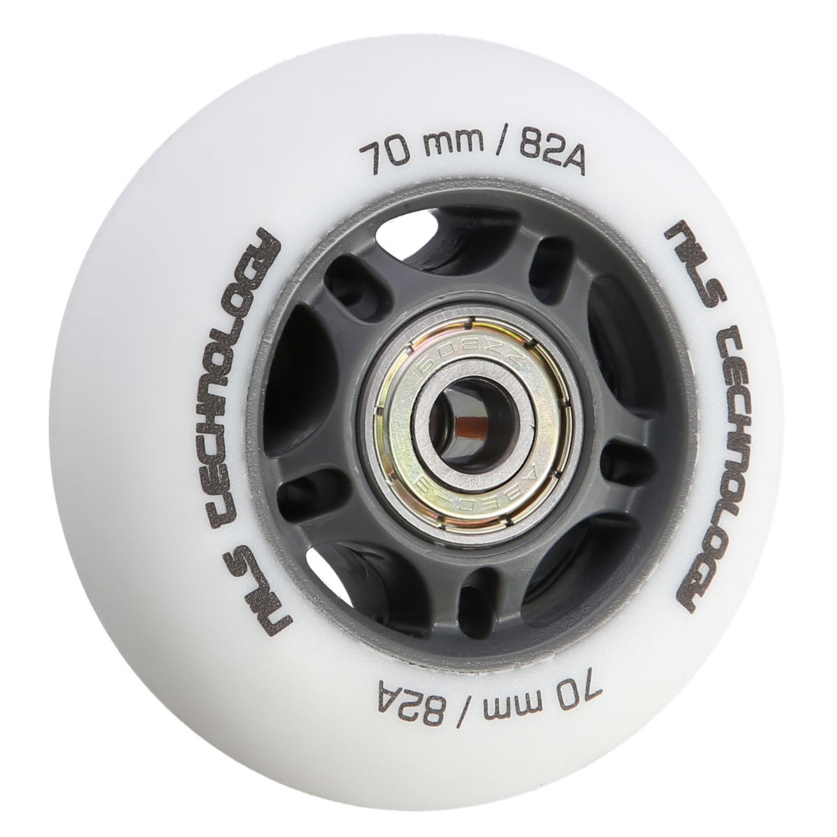Matná kolečka NILS Extreme PU 70x24 82A s ložisky ABEC 9, bílá, 4 ks 5907695544756
