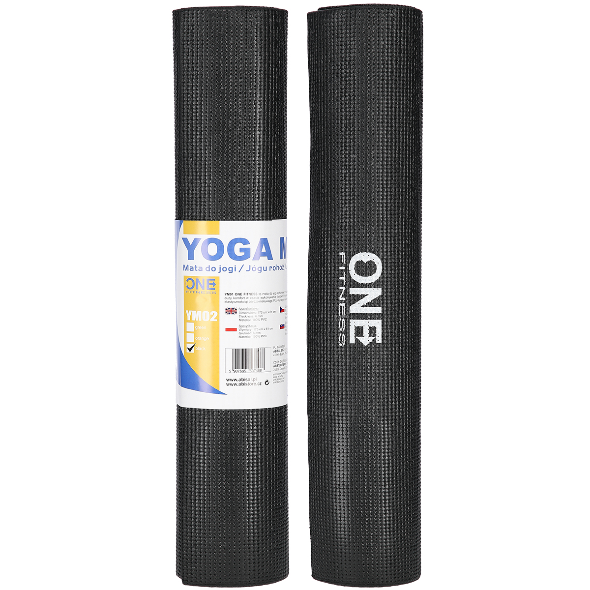 Podložka pro jógu ONE Fitness YM02 černá 5907695537468