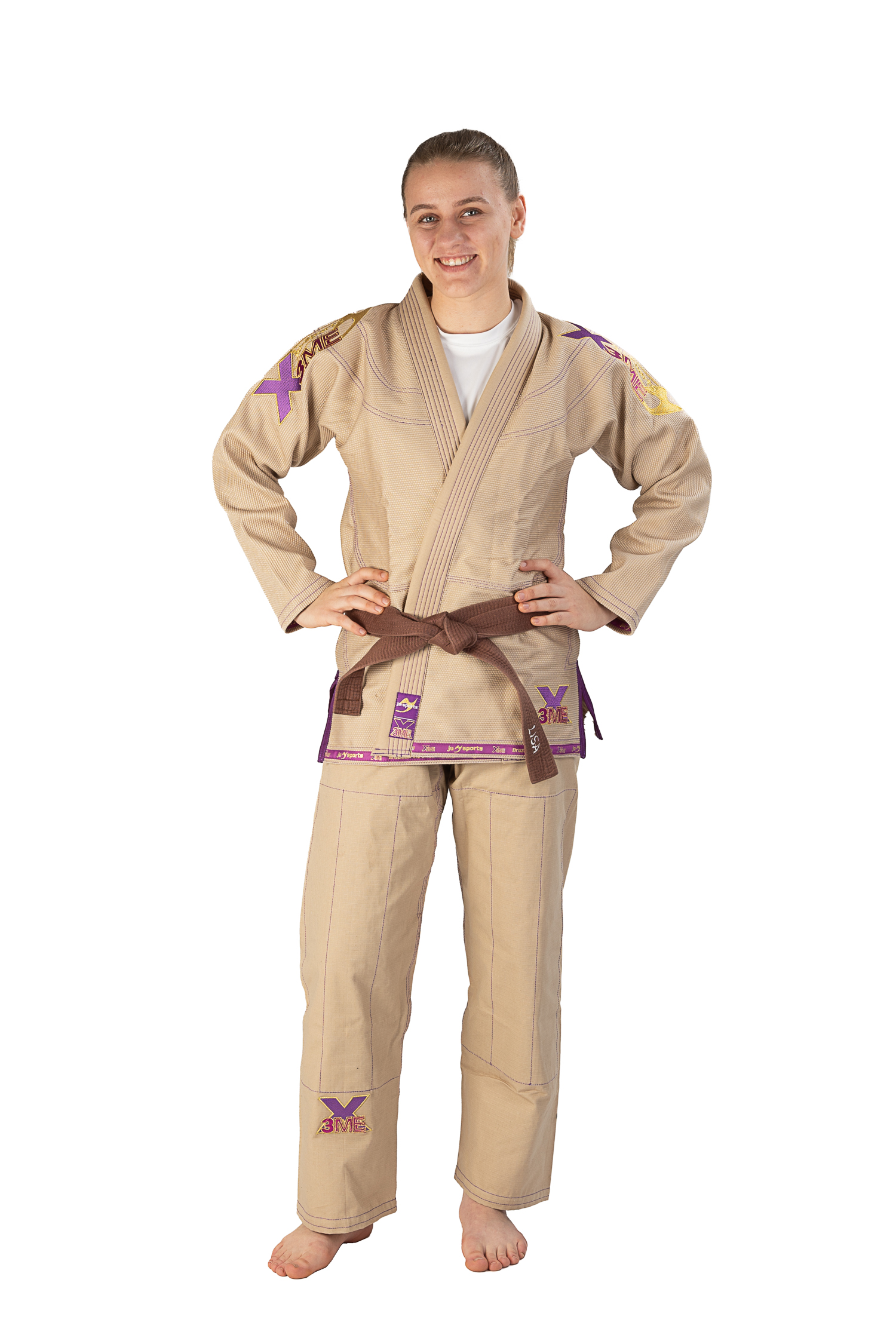JU-SPORTS BJJ kimono EXTREME 2.0 C24 sand/purple Lady Velikost: F2