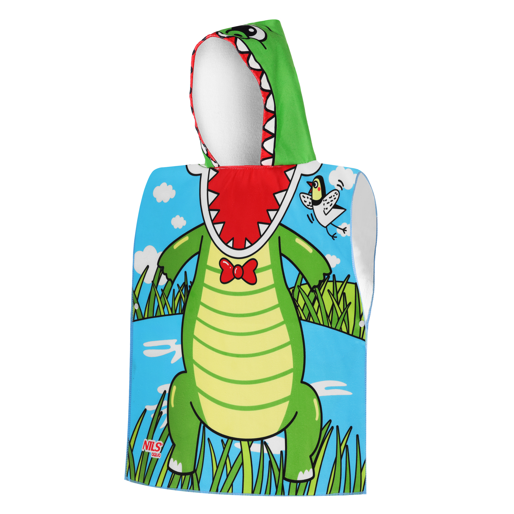 Ručník - pončo z mikrovlákna NILS aqua NAR20 Crocodile