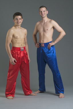 JU-SPORTS KICKBOX KALHOTY model UNI - červené Velikost: 160
