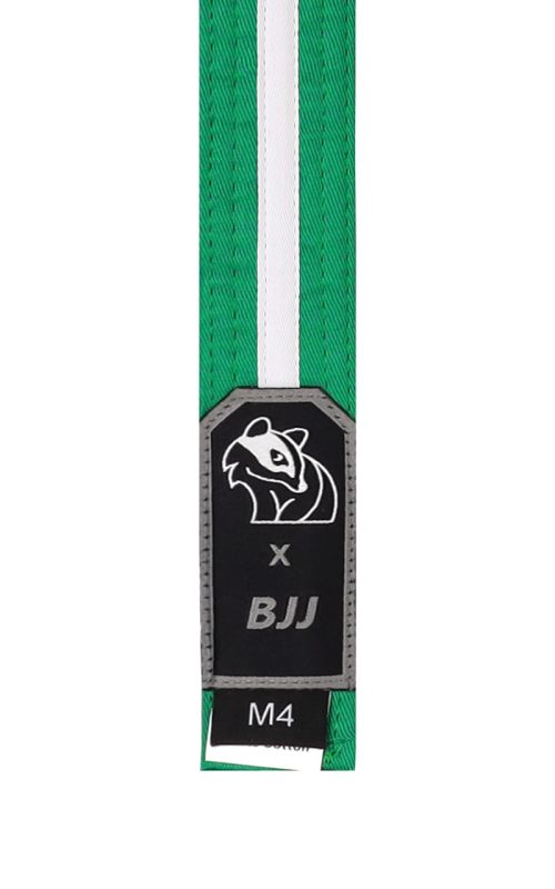 DAX BJJ pásek dětský Barva: BJJ zelená-bílý pruh, Délka: 260/M4
