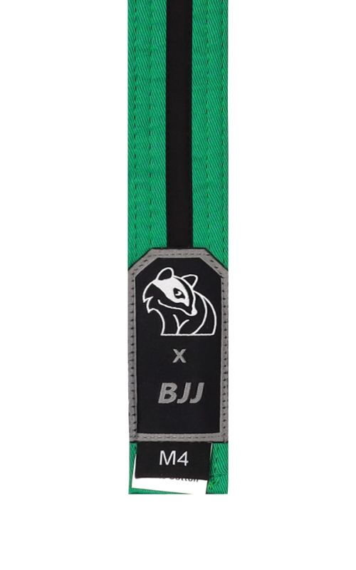 DAX BJJ pásek dětský Barva: BJJ zelená-černý pruh, Délka: 260/M4
