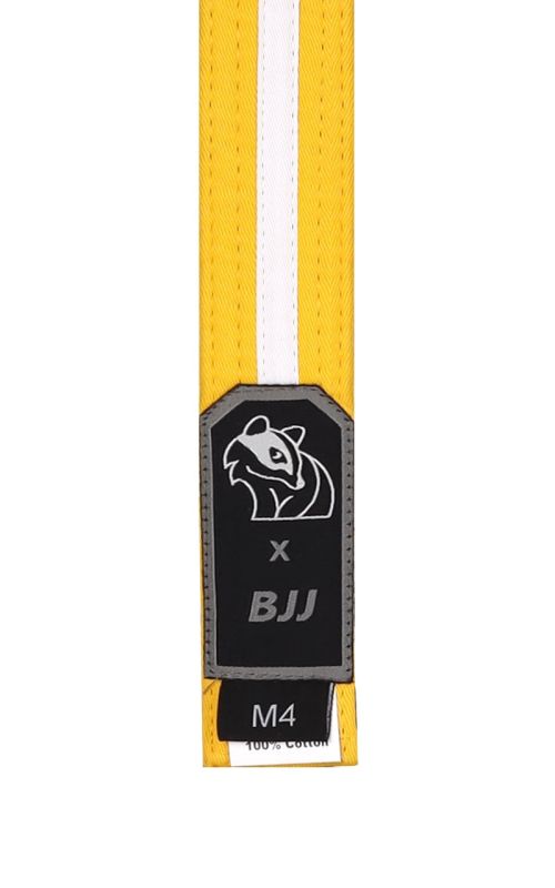 DAX BJJ pásek dětský Barva: BJJ žlutá-bílý pruh, Délka: 260/M4
