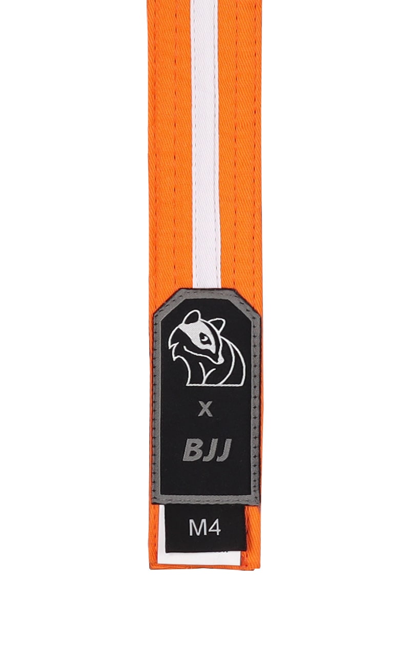 DAX BJJ pásek dětský Barva: BJJ oranžová-bílý pruh, Délka: 260/M4