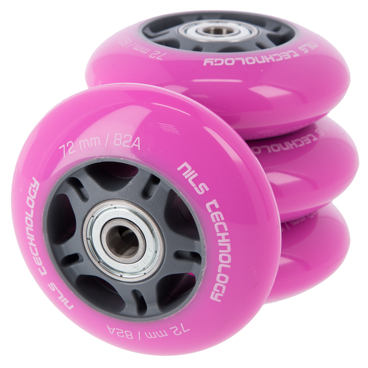 PU kolečka s ložisky NILS EXTREME 72x24mm ABEC 7 růžové 5907695535891