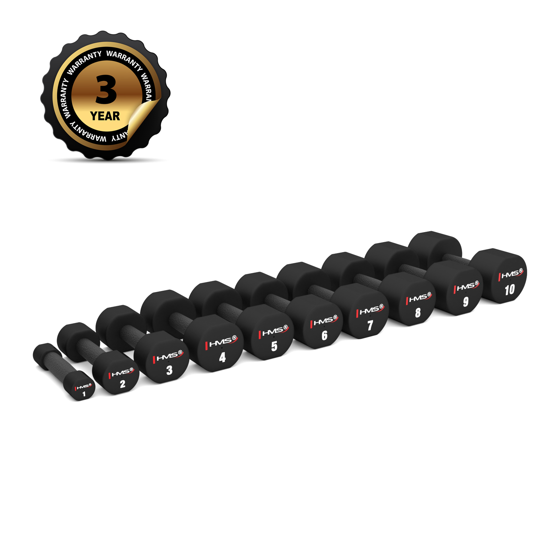 PÁR ČINEK Polyuretanové jednoručky HMS HPT01 2 x 1 kg