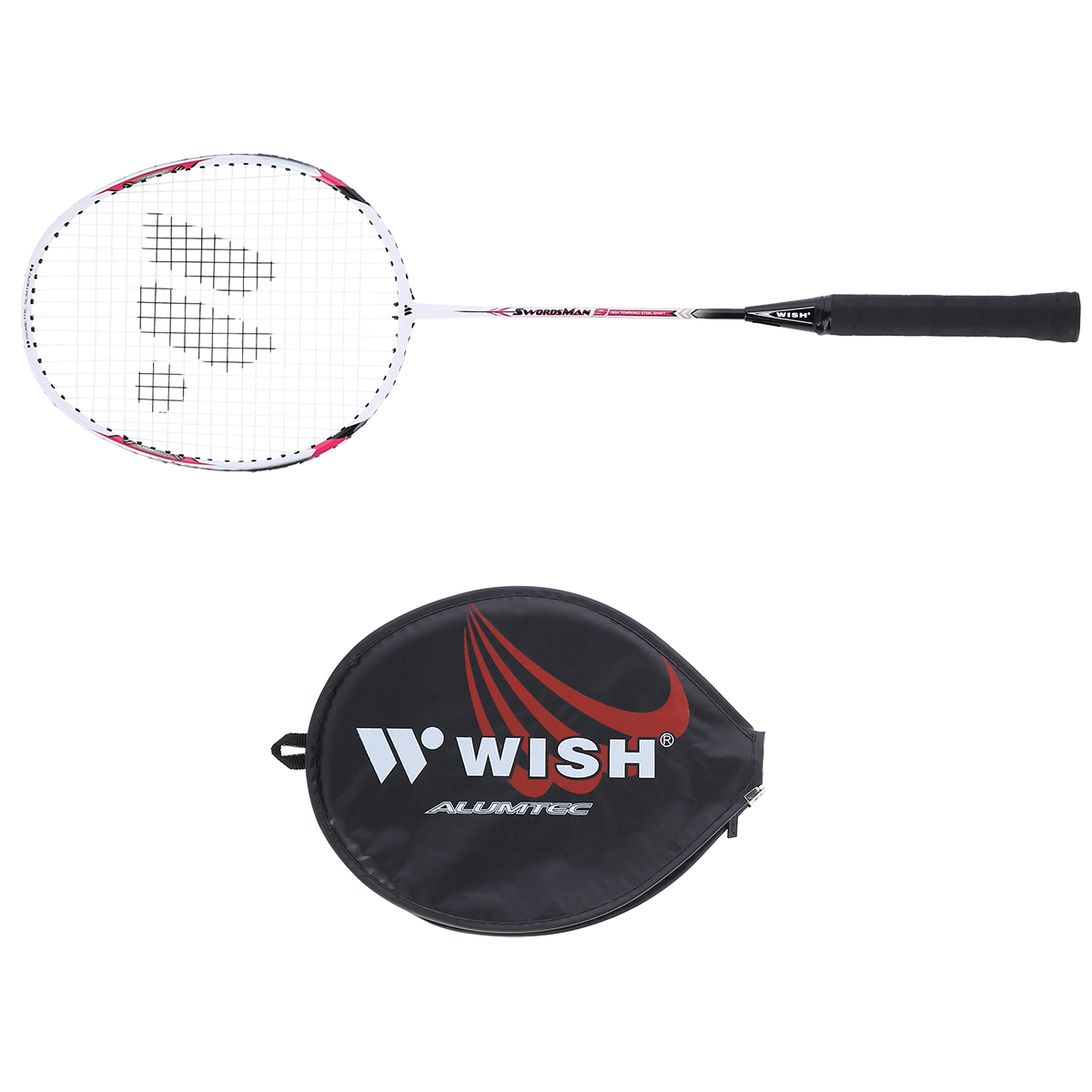 Badmintonová raketa WISH Steeltec 9, červená