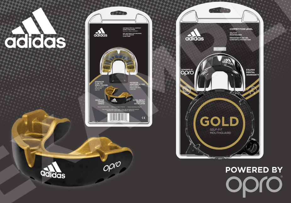 CHRÁNIČ ZUBŮ NA ROVNÁTKA ADIDAS OPRO BRONZE Barva: Černá