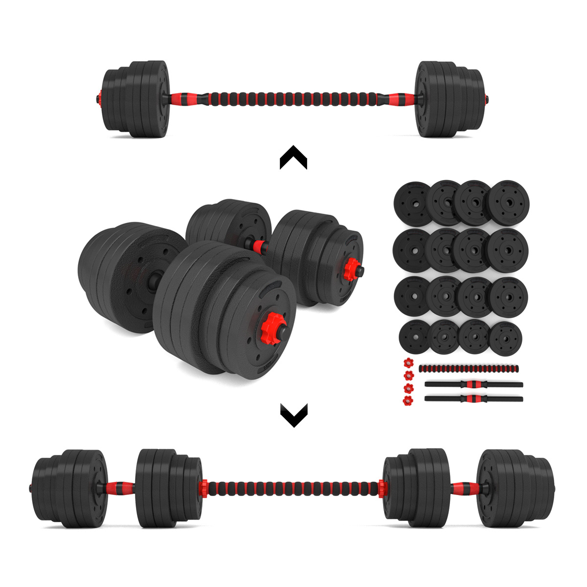 Nakládací činky HMS SGP40, 40 kg 5907695564594