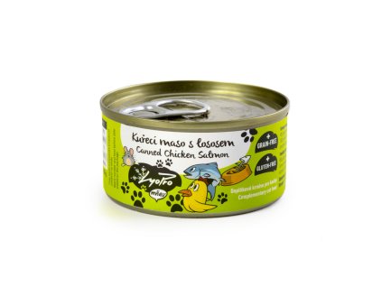 Lyopro kočičí konzerva - Kuřecí maso s lososem 85g