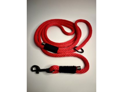 Provazové vodítko - 160cm červené