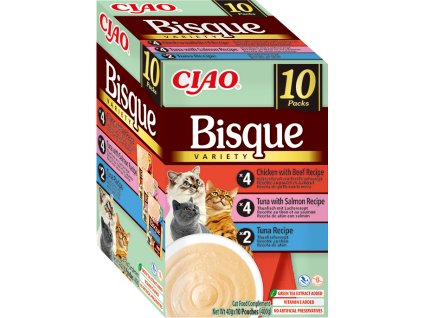 Churu Cat BOX Bisque Chick.Beef&Tun.Salmon&Tuna 10x40g