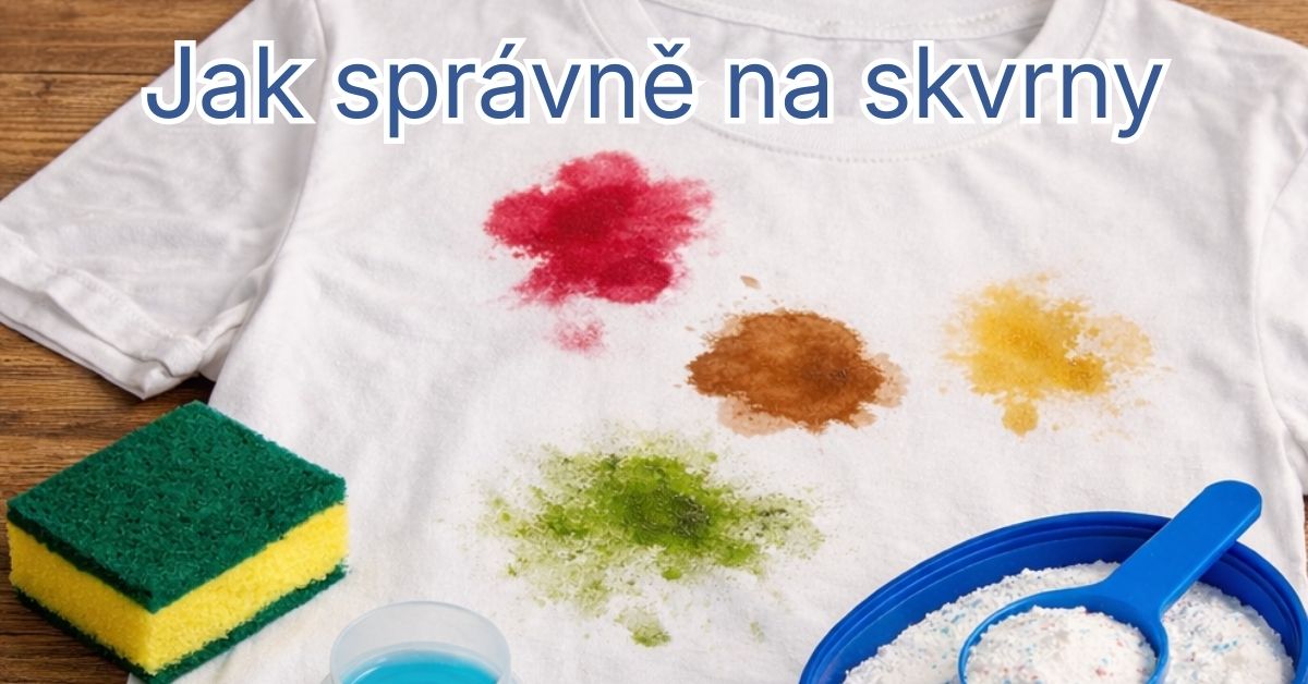 Jak odstranit skvrny z oblečení – praktický návod podle typu skvrny