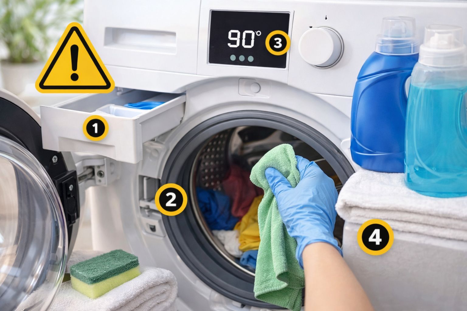 Jak vyčistit pračku krok za krokem a zbavit se zápachu