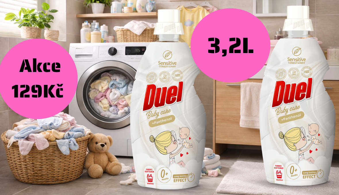1+1 Zdarma DUEL Sensitive Conditioner Baby Care 1600ml