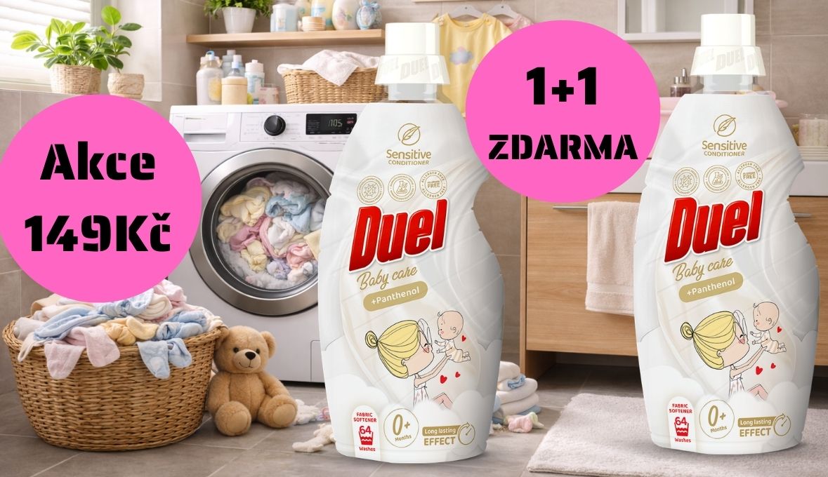 1+1 Zdarma DUEL Sensitive Conditioner Baby Care 1600ml