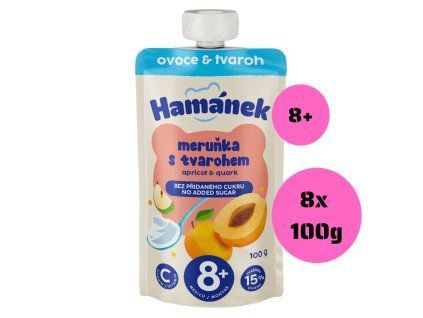 Hamánek kapsička Meruňka s tvarohem 100g