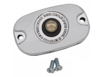 Chromované víčko zadní brzdové nádobky pro 05-07 Touring a 06-17 Softail a Dyna modely