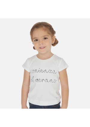 Tričko s nápisem z tylu, White