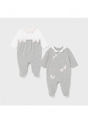 Overálky s límečkem 2 ks, Silver