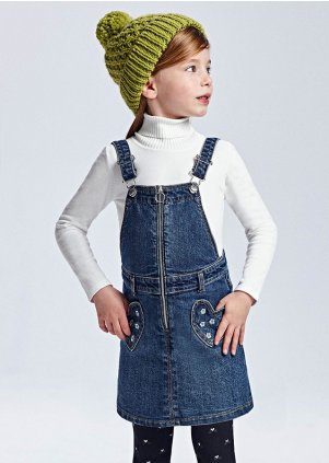 Denim skirt dungarees for girl, Medium Jeans