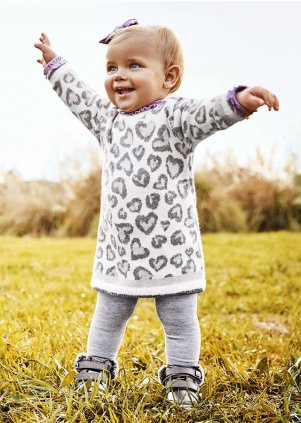 Woven dress for baby girl, Off white