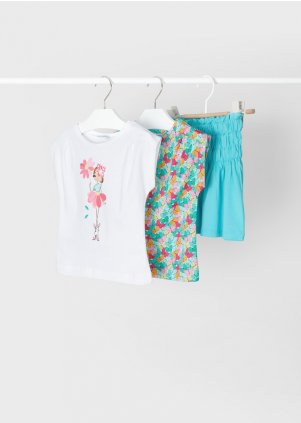 ECOFRIENDS 3 piece skirt set girl, Turquoise