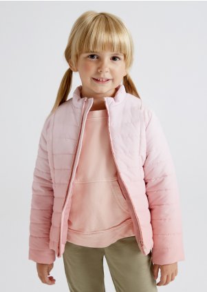 ECOFRIENDS gradient effect windbreaker jacket girl, Rosy