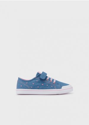 Embroidered trainers girl, Jeans