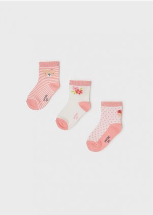 Set of 3 socks baby girl, Tulip