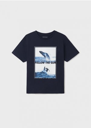 ECOFRIENDS short sleeve sun t-shirt boy, Navy blue
