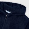 Pletená mikina na zip s kapucí, Navy