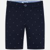 Vzorované chino šortky, Navy