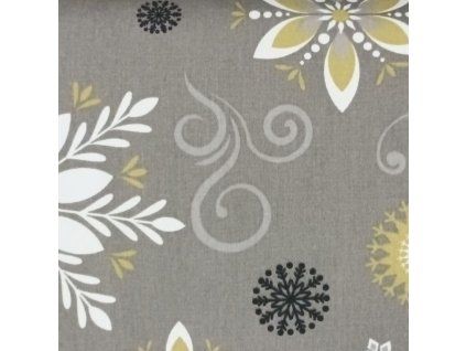 B Vločky na šedobéžové