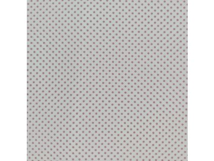 B Puntíček starorůžový 2mm na bílé