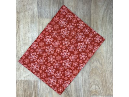 Obdélník vločky na červené