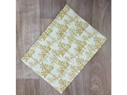 Obdélník Vánoční stromečky zlaté