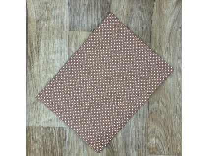Obdélník Puntíček bílý na nugátové