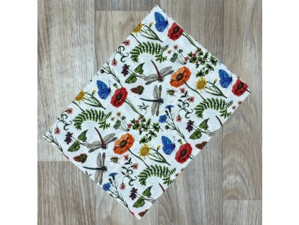 O Vážky a květiny barevné