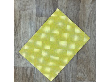 Obdélník Puntíček bílý na žluté