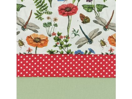 B Vážky a květiny barevné