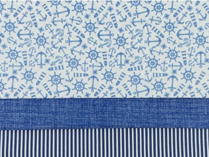 Balíček látek námořnický modrý