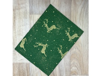 Obdélník Zlatí jeleni na zelené