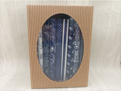 Dárkový balíček látek ve stylu modrotisku