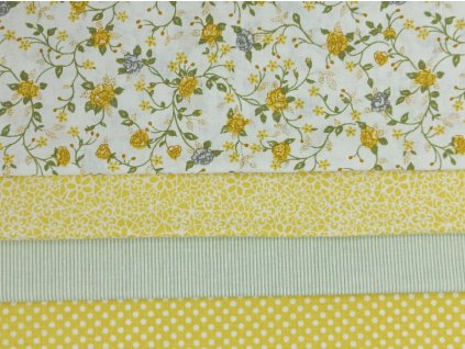 Balíček látek Žluto-šedý