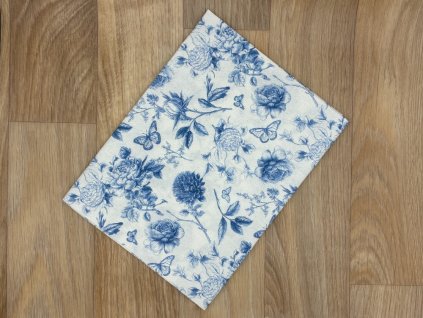 Obdélník Modré růže s motýly