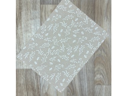 O Bílé větvičky na béžové