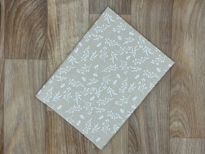 Obdélník Bílé větvičky na béžové