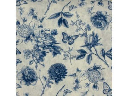 B Modré růže s motýly